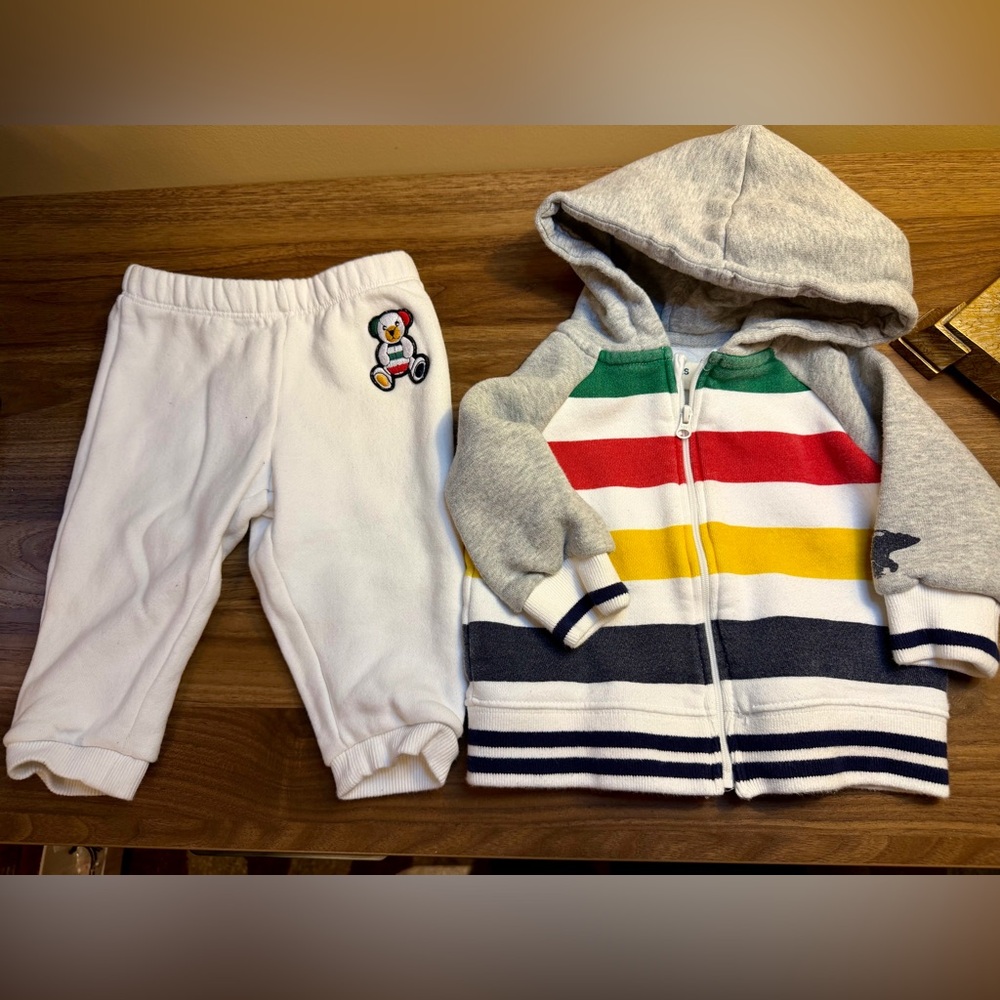 HBC Stripes 6-12 month 2pc Sweatsuit